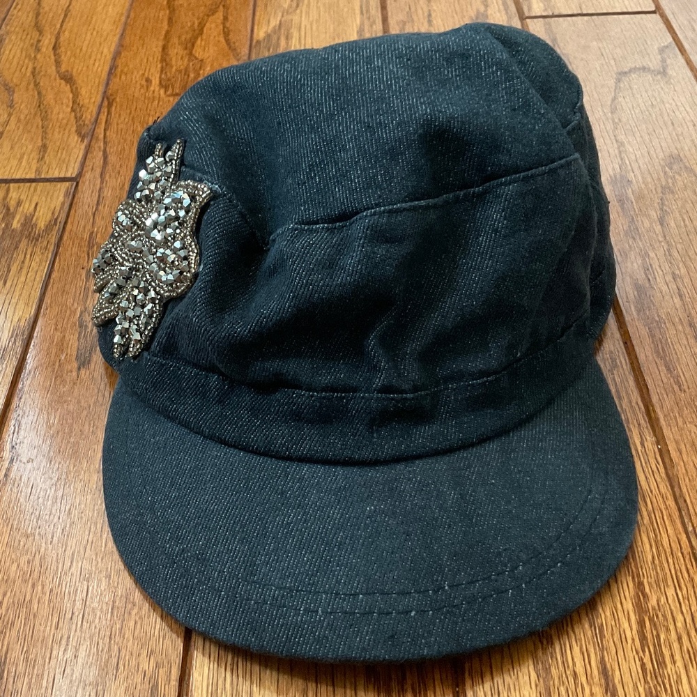 Denim Cadet Cap With Pretty Embellishments, New C… - image 4